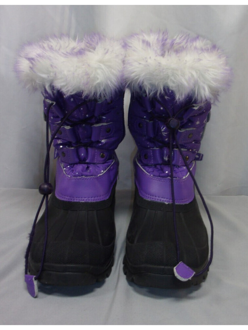DESIGNER DREAM PAIRS THINSULATE INSULATION RUBBER FAUX FUR PURPLE SNOW BOOTS 6
